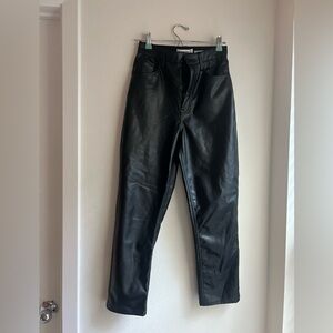 Abercrombie & Fitch Vegan Leather Pants in Black